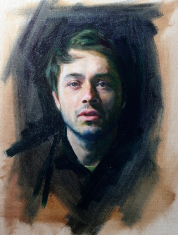 Wet on wet painting portraits by Louis Smith