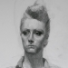 blonde-model conte drawing portrait