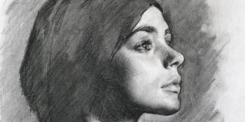 This-is-a-charcoal-portrait-of-Helen,-using-conte-charcaol-pencil-and-stick-for-the-darker-areas-and-detail.-I-also-used-a-stomp,-putty-rubber-and-bru
